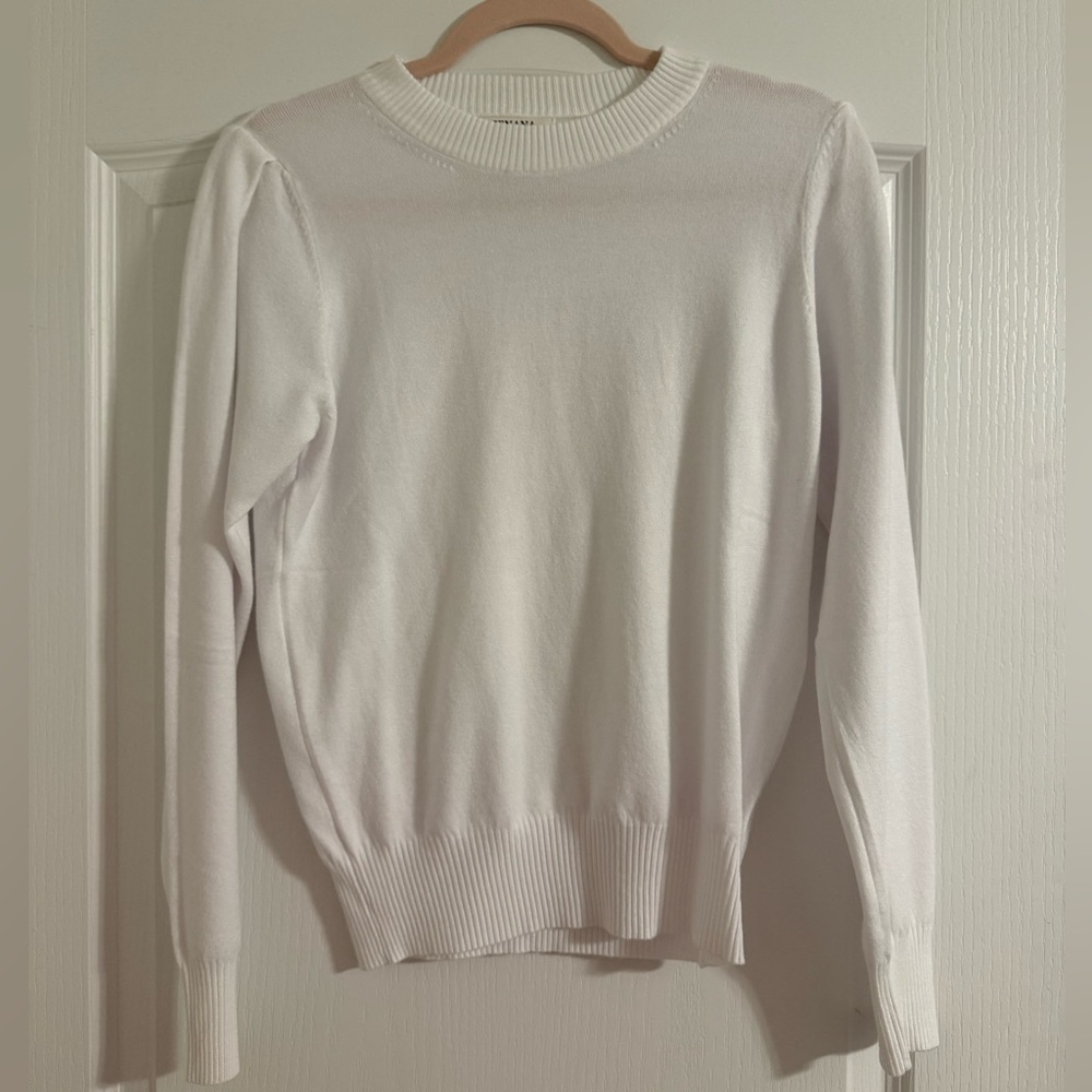Zenana Outfitters White Crew Neck Sweater